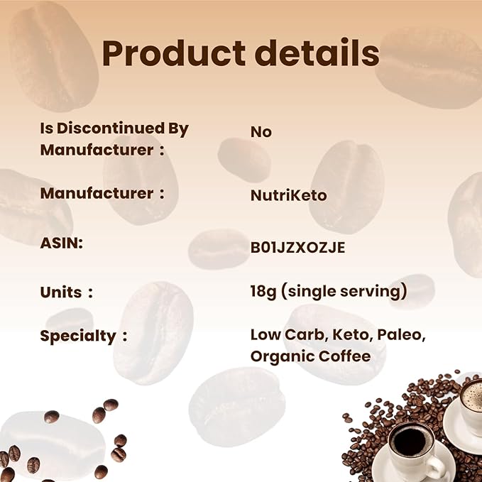 Keto Cappuccino - French Vanilla Coconut Cream - Keto Instant Coffee Mix with MCT Oil - Low Carb/High Fat Organic Coffee Supports Ketosis - Energy - No Sugar - Made in USA – 28 Servings