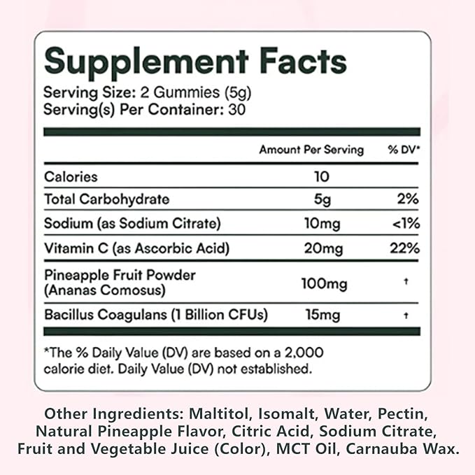 GFG Floria Premium Feminine Balance Gummies - Supports pH Balance Intimate Health &amp Closeness with Partner | Vegan Gluten-Free | Pineapple Flavor 60 Count (1pc)