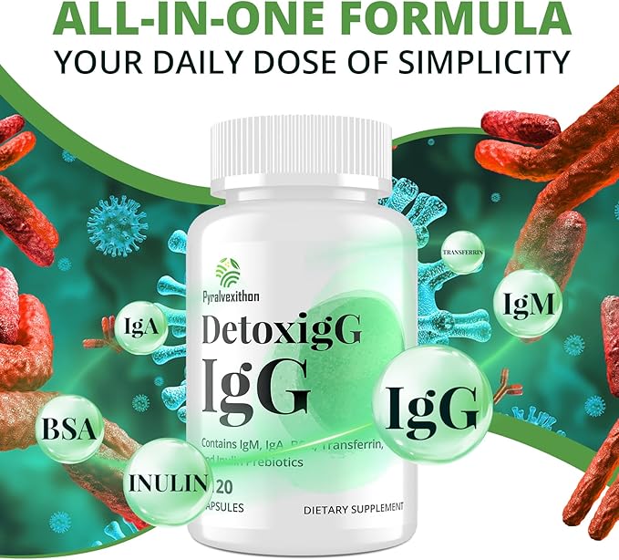 IgG Immunoglobulin Supplement - IgG IgM IGA &amp Inulin - Bovine Colostrum Supplement Alternative - Dairy-Free Bovine Immunoglobulin Capsules (240 Capsules)