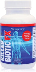 Youngevity Killer Biotic FX - Immune System Support | Sourced from Bee Propolis Mushrooms &amp Colostrum | Natural Immunity Support | 60 Capsules