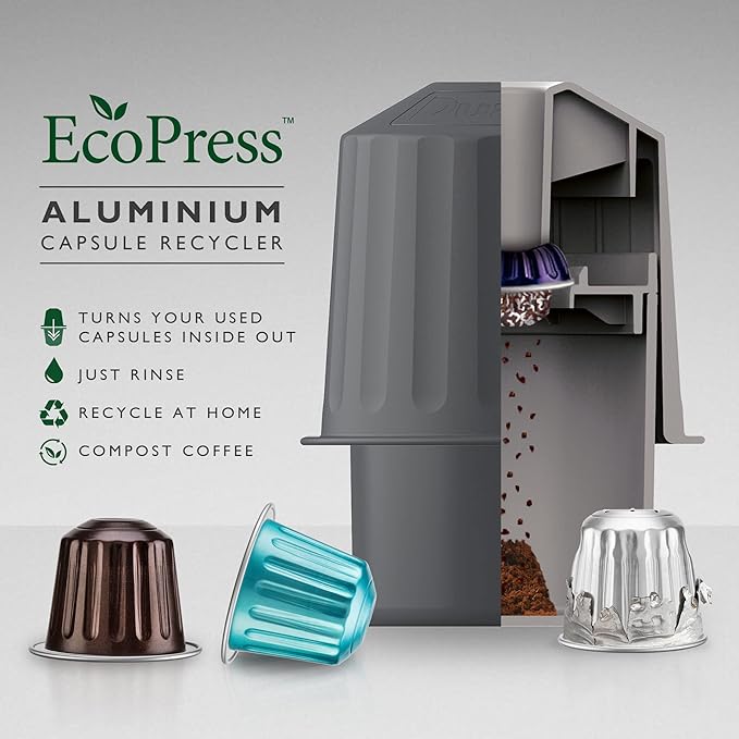 Dualit Original Line Compatible* Decaf Recyclable Aluminium Coffee Capsules by Dualit | 120 Pack - 12 X 10 Pk - 120 Servings of Premium Eco Friendly Coffee Pods - 100% Recyclable Original Line Compati