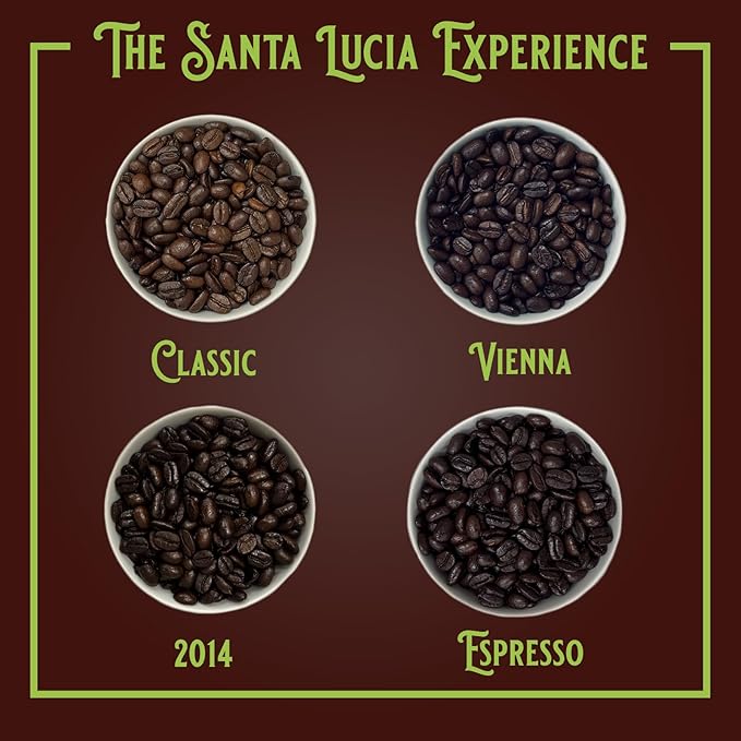 Santa Lucia Coffee Café Crema Espresso Roast Coffee - Specialty Volcanic Nicaraguan Espresso Roast - Farm-Direct Low-Acid - Dense Golden Crema - 91-Point Small-Batch - Ground - 16oz (Pack of 2)
