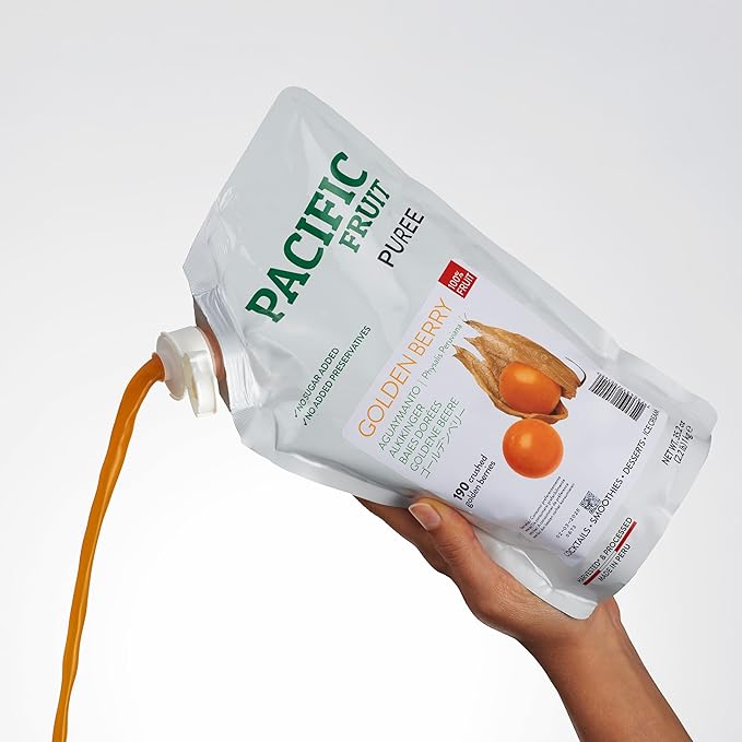 PACIFIC FRUIT - Goldenberry Juice - Physalis juice - Golden Berries Puree - 100% REAL GOLDENBERRY READY TO USE FOR YOUR BEVERAGES! - 100% FRUIT