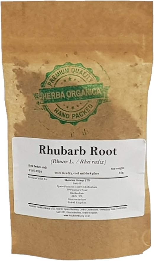 Herba Organica Rhubarb Root - Rheum L - Dried Cut Root Loose Herbal Tea (50g)