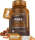 Herbtonics Pure Ceylon Cinnamon Capsules | Immune System Healthy Weight Management | Non-GMO Gluten Free | 1500 Mg - 120 Capsules