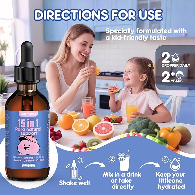 Parasite Cleanse for Humans &amp KidsParasite Cleanse for ChildrenZeolite Detox Liquid DropsCandida Cleanse &amp Wellness FormulaContains wormwood black walnut cloveChlorellaOregano4 Fl Oz