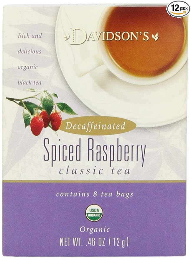 Davidson's Tea Assorted Decaffeinated 8-Count Tea Bags (Pack of 12)