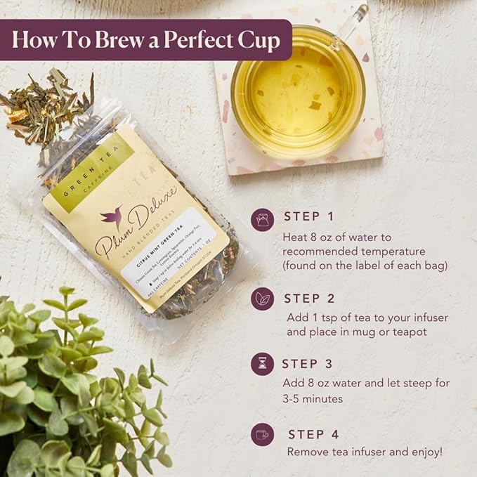 Night Cap Herbal Tea – Sleepytime Loose Leaf Tea for Relaxation &amp Sleep – With Chamomile Valerian Peppermint &amp Lemon Balm – Makes 60–80 Cups – Caffeine Free – Handcrafted in USA – Plum Delux