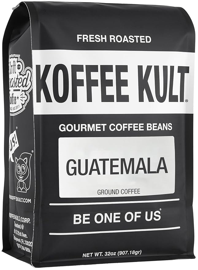 Guatemala Huehuetenango: Premium Medium Roast Ground Coffee - Gourmet Single Origin Arabica Coffee Grinds (Ground 32oz)