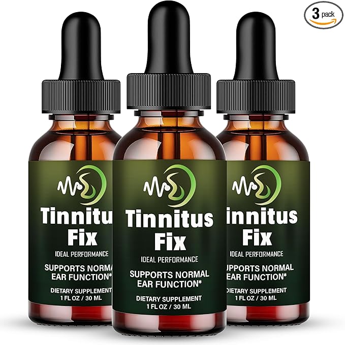 Tinnitus Fix Drops Official TinnitusFix Tinnitus Relief for Ringing Ears Advanced Ear Health Support Supplement Liquid Drop All Natural for Healthy Ringing Ear Tinnitus Fix Dropper Reviews (3 Pack)