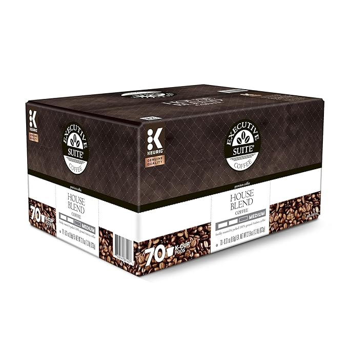 Executive Suite House Blend Coffee Pods for Keurig K-Cup Brewers Box of 70 Pods