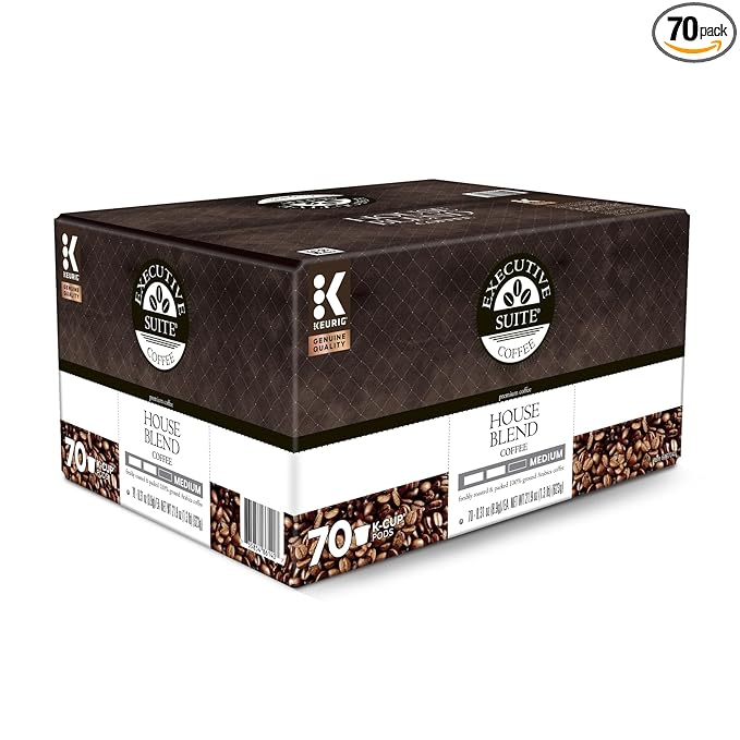 Executive Suite House Blend Coffee Pods for Keurig K-Cup Brewers Box of 70 Pods