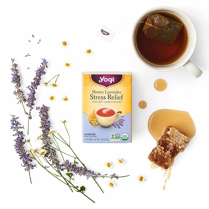 Yogi Tea Favorites Variety Pack - 16 Bags per Pack (6 Packs) - Organic Gift Box - Includes Sweet Tangerine Positive Energy Honey Lavender Stress Relief Bedtime &amp More