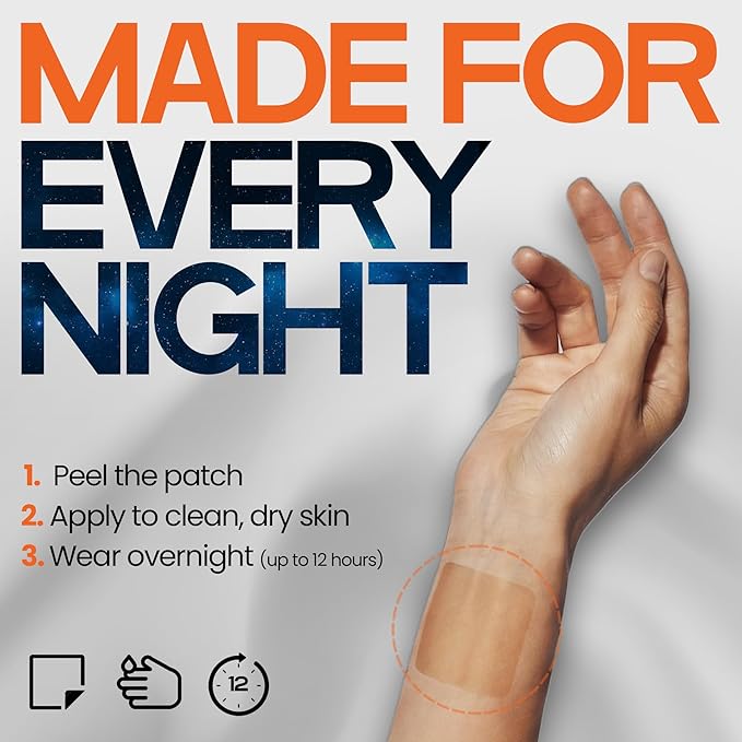 PNEUMA Restore Sleep Patches for Adults – Extra Strength Sleeping Patch | Melatonin Free Sleep Aid | Plant-Based Deep Sleep Support | Natural Transdermal Vitamin Patches – 16 Count