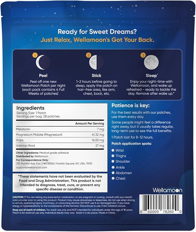 Wellamoon Sleep Patches &amp Lulutox Sleep Tea Bundle (84 Patches &amp 28 Servings)