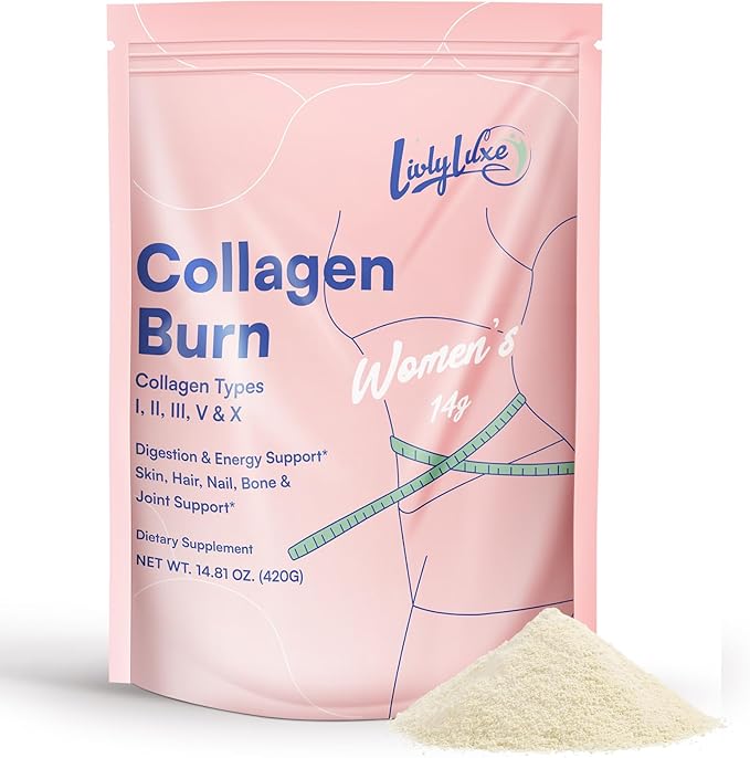 Collagen Burn Powder for Women - Weight Loss Supplements for Belly Fat Burning Metabolism Booster Designed for Effective and Healthier Fat Loss - 420g