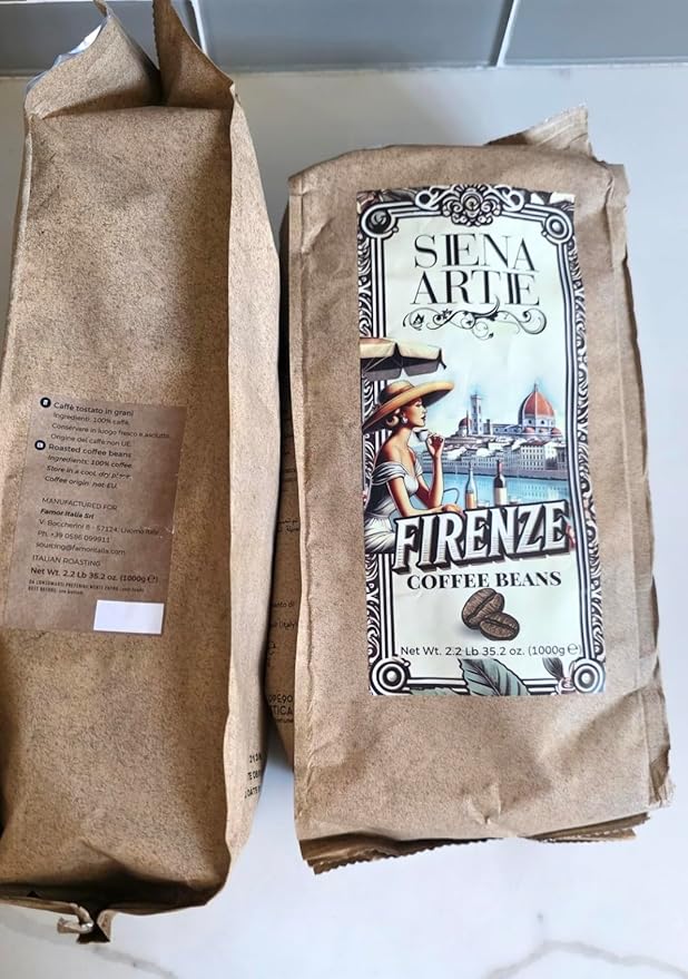 Siena Arte Firenze Italian Roasted Whole Bean Coffee 2.2 Lb (35.2 oz) Siena Arte Firenze whole bean coffee. Brand: Siena Arte Variant: Firenze Espresso Blend Form: Whole roasted beans Net Weight: 2.2