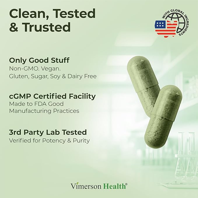 Organic Spirulina and Chlorella Capsules - Spirulina Capsules with Chlorella Powder for Immune Antioxidant &amp Energy Support. Nutritious Super Green. Vegan &amp Non-GMO. Third Party Tested. 60 Ca
