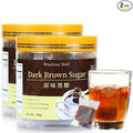 Wanhua Hall Dark Brown Sugar 13.4oz(190g*2) Handmade Ancient Craft Chinese Black Sugar Cubes in Independent PackagingNatural Sweetness 黑糖