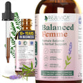 Rejuvica Health Balanced Femme - Advanced Female Balance Support Supplement - Liquid Delivery for Better Absorption - Vitex Dong Quai Black Cohosh Maca Wild Yam &amp More!