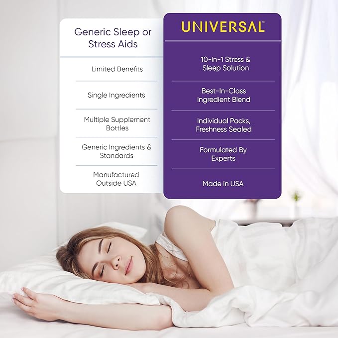 De-Stress &amp Sleep Supplement - 10-in-1 Natural Sleep Aid for Adults Daily Multivitamin with Magnesium Melatonin Ashwagandha L Theanine Valerian Root Sleeping Pills for Men and Women 30 Pack