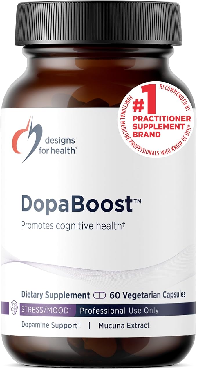 Designs for Health DopaBoost - Cognitive + Mood Support - Acetyl-L-Tyrosine Mucuna Extract Vitamin B6 - Vegan (60 Capsules)