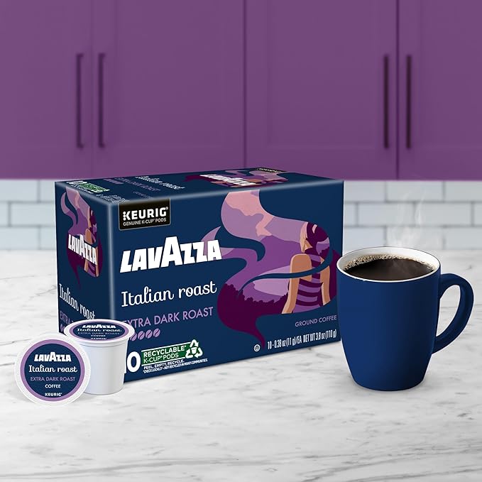 Lavazza Italian Roast Keurig Single Serve K-Cup Pods 60ct (6 Packs of 10)