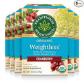 Traditional Medicinals Tea Organic Weightless with Cranberry - Relieves Temporary Water Weight Gain - Kosher Non-GMO Caffeine-Free - 96 Tea Bags (Pack of 6)