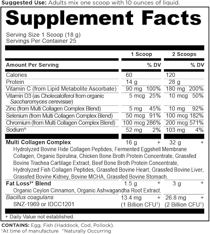 Ancient Nutrition Advanced Hydrolyzed Collagen Peptides Powder Protein Lean with Probiotics and Vitamin C Cinnamon for Women &amp Men Supports Healthy Weight Management &amp Muscle Building 25 S