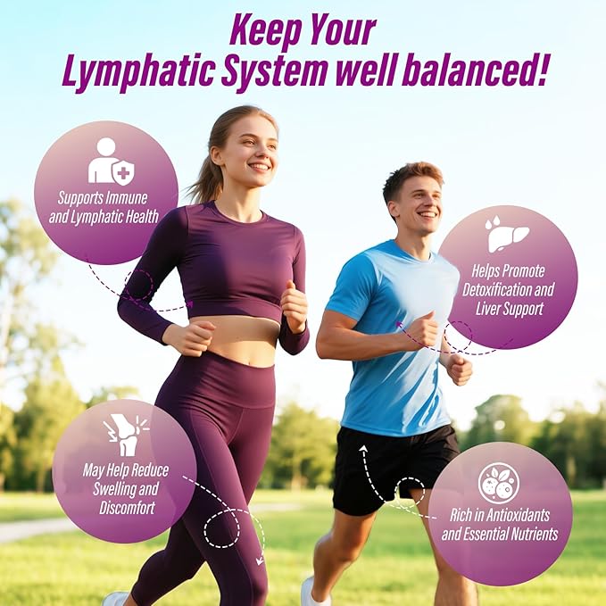 Lymphatic Drainage Supplements Lymph System Support Supplement for Women &amp Men with Dandelion Burdock EchinaceaRutin TurmericCleavers &amp More180 Capsules