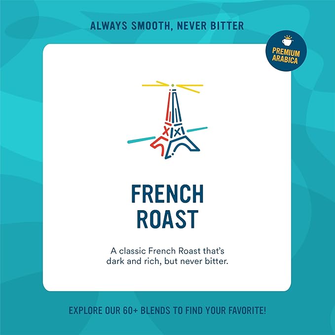 Cameron's Coffee Roasted Ground Coffee Bag Decaf French Roast 10 Ounce Pack of 6 - NEW