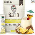 Salud 2-in-1 Hydration Packets + Immunity Electrolytes Powder Piña Colada - Agua Fresca Drink Mix Elderberry Dairy &amp Soy Free Non-GMO Gluten Free Vegan Low Calorie 1g Sugar (15 Servings)