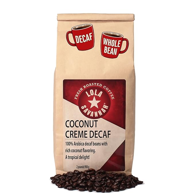 Lola Savannah Coconut Crème Whole Bean Decaf Coffee 2lb
