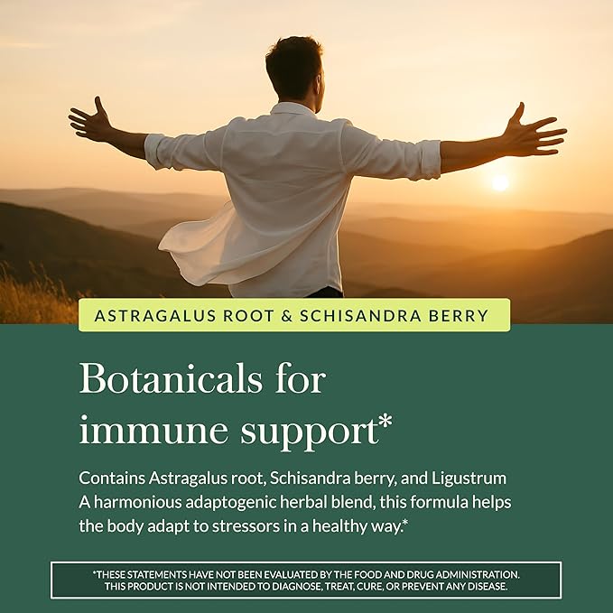 Gaia Herbs Astragalus Supreme - Immune &amp Antioxidant Support* - Herbal Supplement with Astragalus Root Schisandra Berry &amp Ligustrum - 120 Vegan Liquid Phyto-Caps (60 Servings)