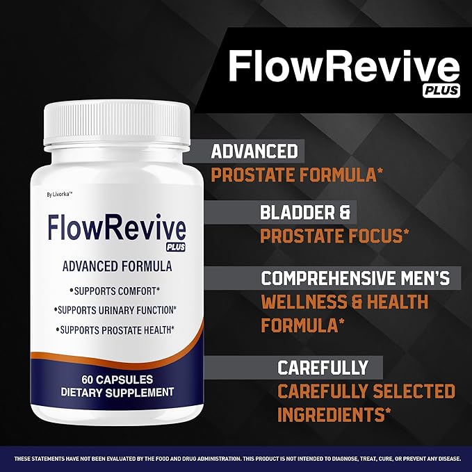 (2 Pack) FlowRevive Plus Capsules - Official FlowRevivePlus Pills Premium Advanced Formula 120 Capsules for 2 Months