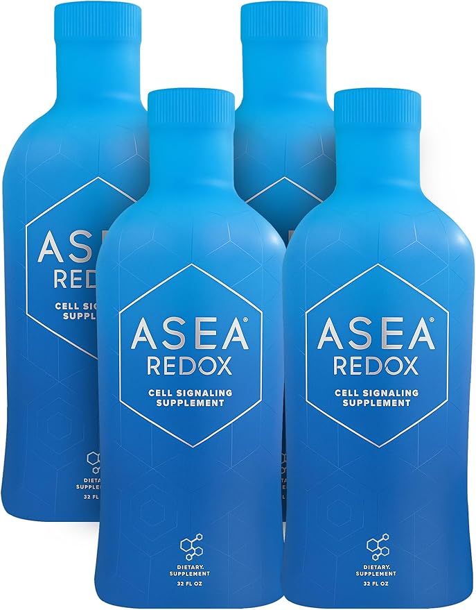 ASEA - Asea Redox - Redox Molecules for Cellular Health &amp Communication - Supports Immune Brain Heart &amp Hormonal Function - 4Pack
