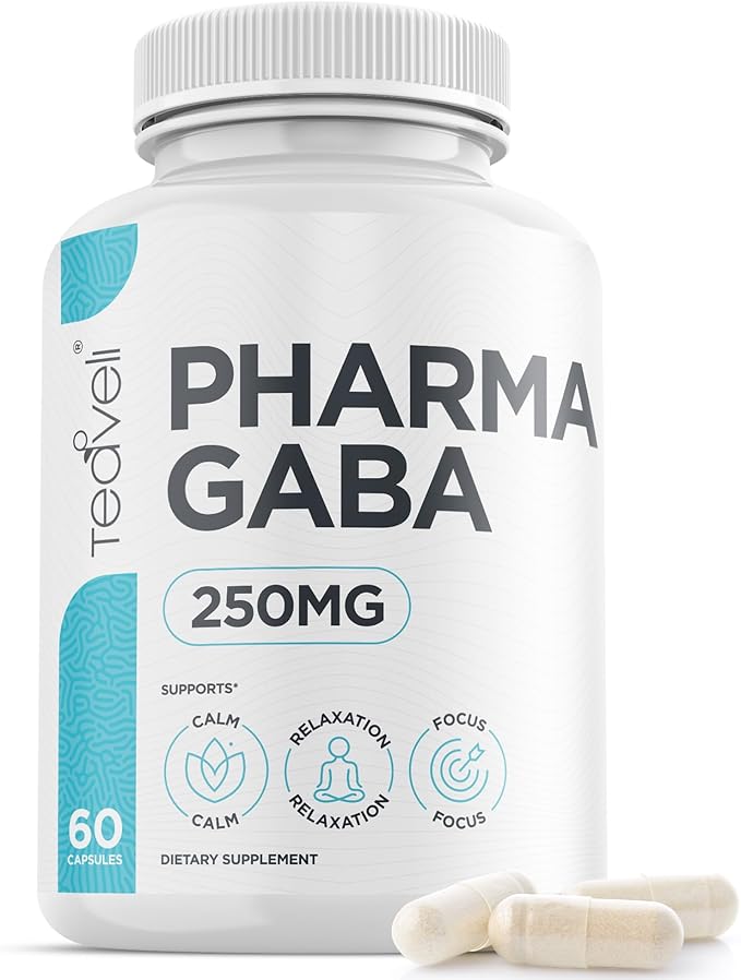 Pharma GABA 250 mg– Naturally Fermented GABA Supplement– Clinically Proven to Support Relaxation Cognitive Health Sleep &amp Focus– PharmaGABA Complements L-Theanine- Alternative to Gummies &amp C