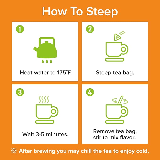 Onkatsu Farm Persimmon Leaf Premium Japanese Tea Bags Sweet Herbaceous Flavor Hot or Iced Caffeine Free 30 Total Tea Bags