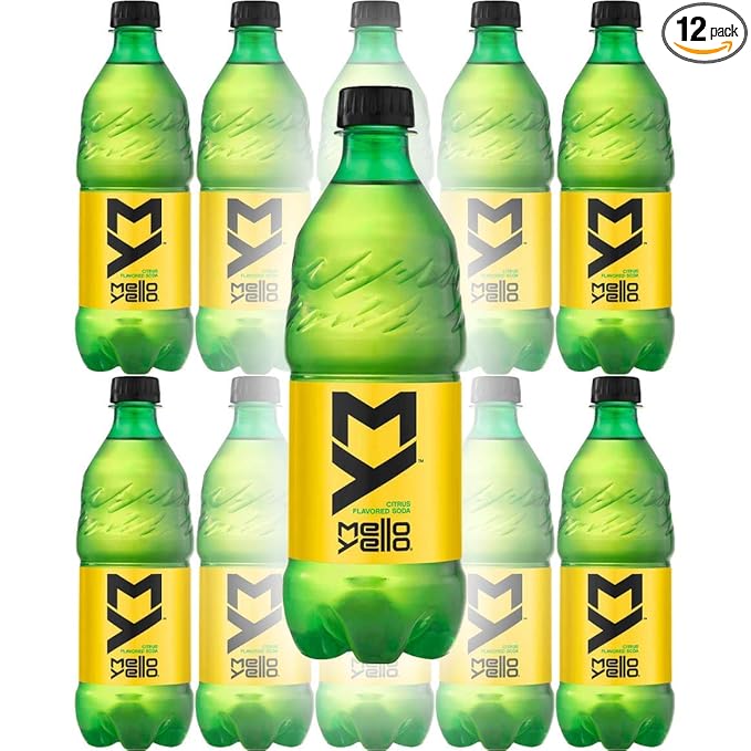 Mello Yello Soda Citrus 20oz Bottles (Pack of 12 Total of 240 Oz)