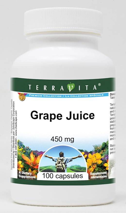 Grape Juice - 450 mg (100 Capsules ZIN: 520327)