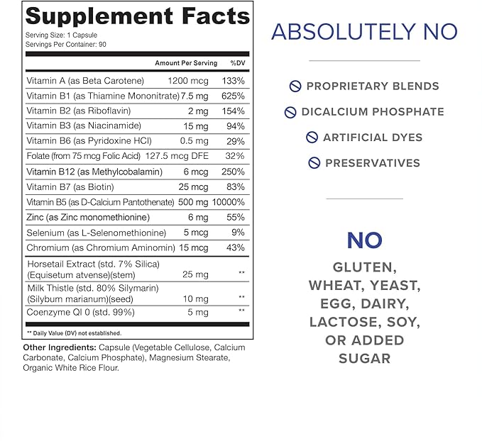 Acne Pills for Teens &amp Adults | Clear Skin Supplement Vitamins for Hormonal &amp Cystic Acne | Stop Breakouts Oily Skin and Zits 90 Caps