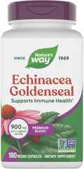 Nature's Way Premium Blend Echinacea Goldenseal 900 mg per Serving 180 Capsules