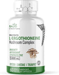 Nature's Fusions Nutri L - Ergothioneine Supplements with Organic Mushroom Complex - 5mg &amp 600mg Mushroom Extracts Oyster Shiitake King Trumpet 600 mg- 60 Capsules