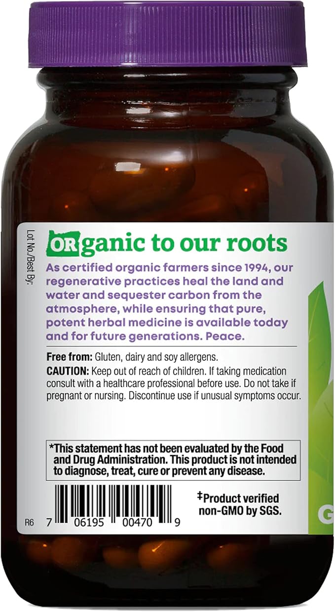 Oregon's Wild Harvest Ashwagandha Ginkgo Organic Non-GMO Herbal Supplements Vegan Plant sourced Capsules | Support for Calm and Relaxed Mind 90 Count