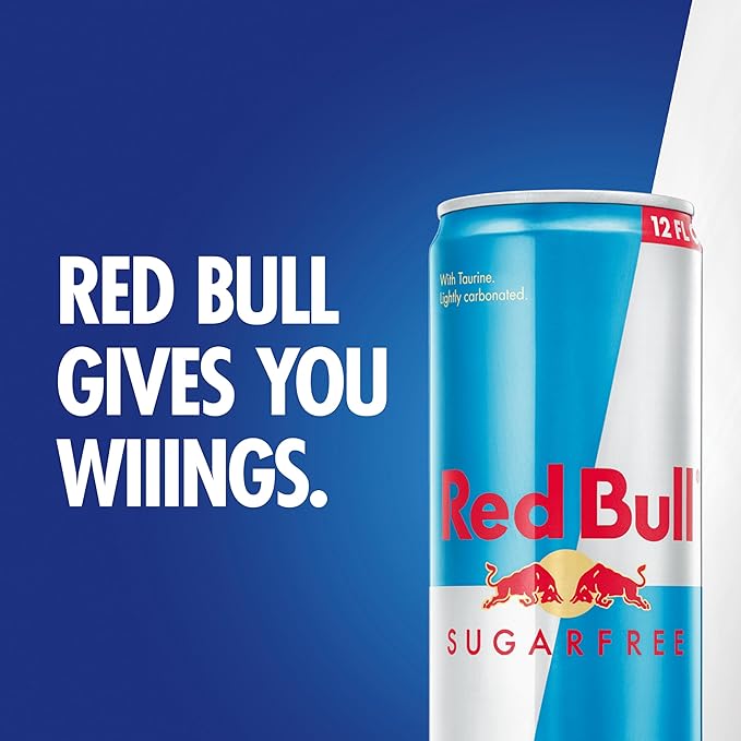Red Bull Sugar Free Energy Drink with 114mg Caffeine plus Taurine &amp B Vitamins 12 Fl Oz Pack of 24 Cans