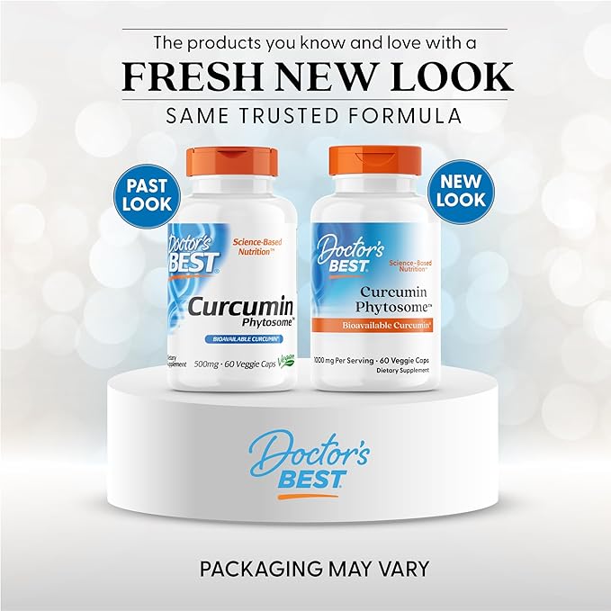 Doctors Best Curcumin Phytosome Bioavailable Curcumin Non-GMO Gluten Free Soy Free Vegan 60 Veggie Caps