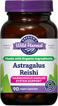 Oregon's Wild Harvest Astragalus Reishi Organic Herbal Supplement 90 Count
