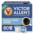 Victor Allen's Coffee Decaf Donut Shop Blend Medium Roast 80 Count Single Serve Coffee Pods for Keurig K-Cup Brewers