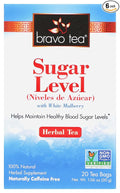 Bravo Tea Sugar Level Herbal Tea with White Mulberry Naturally Caffeine Free Vegan Friendly Gluten Free &amp Non-GMO 20 Tea Bags (Pack of 6)