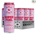 EBOOST SUPER FUEL Healthy Energy Drink - Strawberry Lemonade: 12 Healthy Energy Drinks - Focus &amp Productivity - 110 mg Caffeine + Nootropics &amp Electrolytes - No Sucralose Taurine Artificial